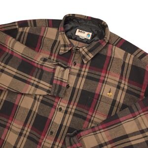 IMUS Santa‎ Fe Buffalo Plaid Flannel Shirt Mens XXL Embroidered Western USA MADE